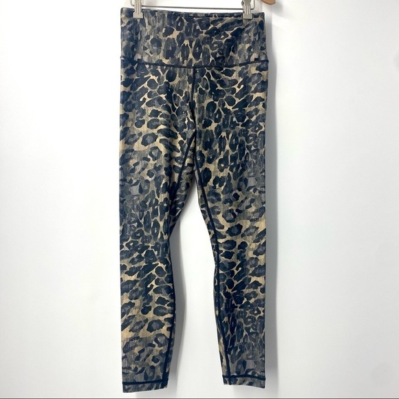 Playground leopard print high rise leggings M - Picture 1 of 7